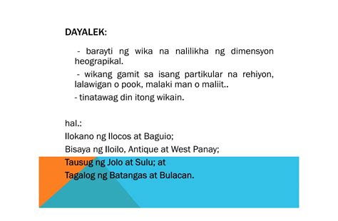 Barayti Ng Wika : Kahulugan, Mga Halimbawa, at Uri.